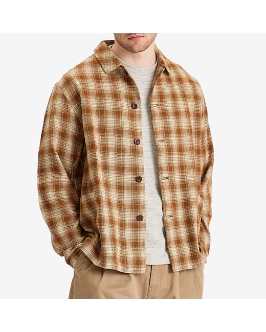 Cafe Mountain Brown Easy Check Jacket for men