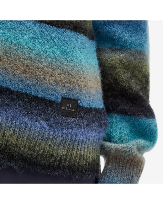 Paul Smith Blue Multi Stripe Cardigan for men