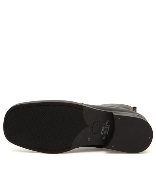 Studio Nicholson Black Square Leather Boot for men