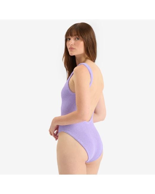 Hunza G Purple Square Neck Swimsuit