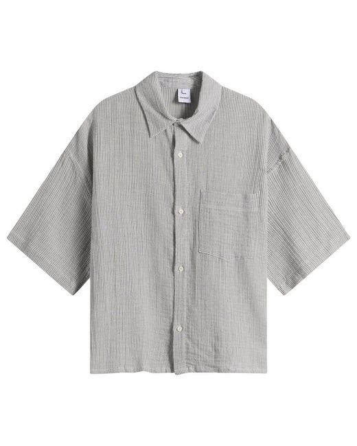Won Hundred Gray Maza Short Sleeve Shirt for men