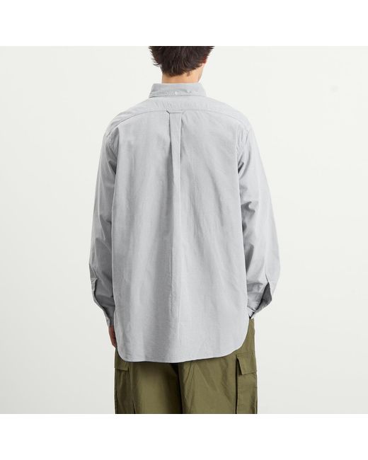 Nanamica Blue Button Down Wind Shirt for men