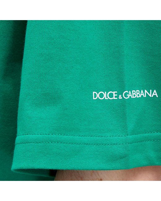 Dolce & Gabbana Green Vibe Logo T-Shirt for men