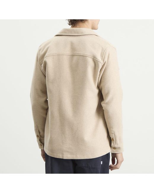 Wax London Natural Lomond Thick Wool Blend Overshirt for men