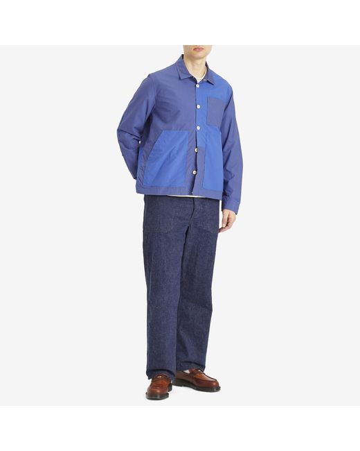Folk Blue Assembly Work Jacket for men