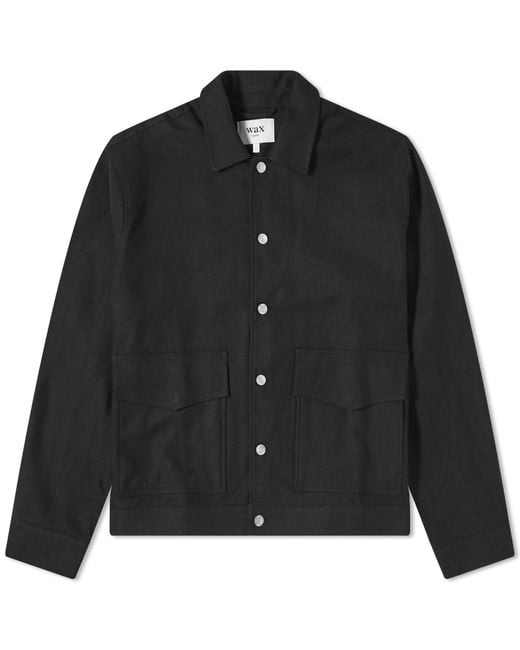 Wax London Black Mitford Linen Jacket for men