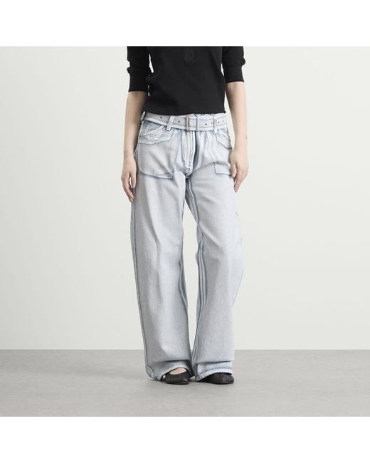 Acne Blue Page Shadow Belted Jeans