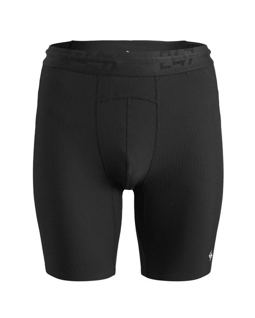 REPRESENT 247 Black Ribbed Half Tights for men