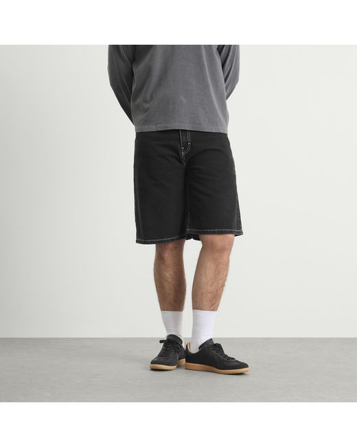 Stan Ray Black Wide 5 Denim Shorts for men