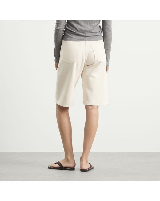 Auralee Natural Denim Wide Shorts