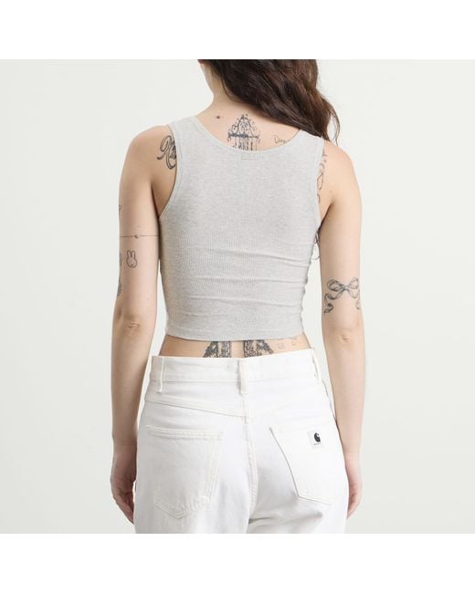 Skims White Cotton Rib Tank