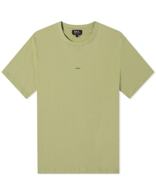A.P.C. Green Kyle Logo T-Shirt for men