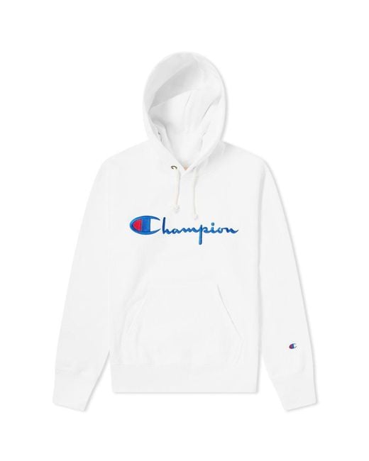 champion script logo rust hoodie