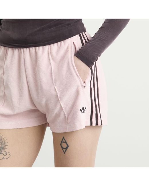 Adidas Pink Terry Towel Shorts