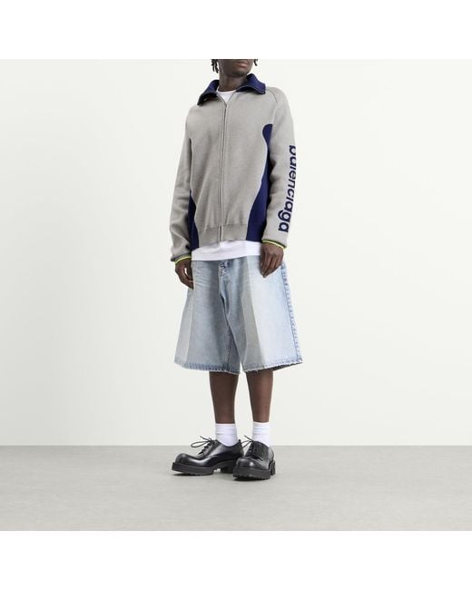 Balenciaga Blue Zip-Up Sport Jacket for men