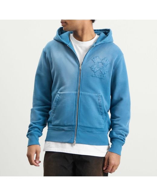 Amiri Blue Ma Quad Zip Hoodie for men