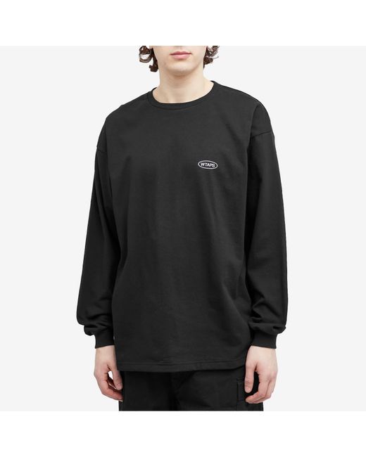 (w)taps Black Protect Long Sleeve T-Shirt for men