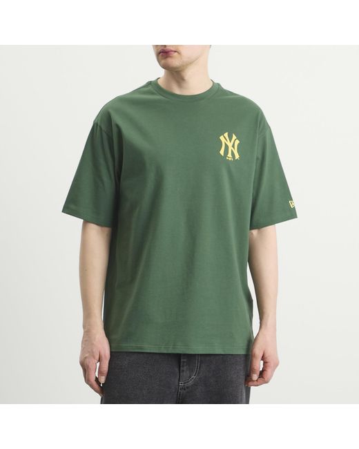 KTZ Green Mlb World Series Yankees T-Shirt for men