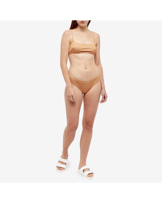 Samsøe & Samsøe Natural Leah Striped Bikini Bottom
