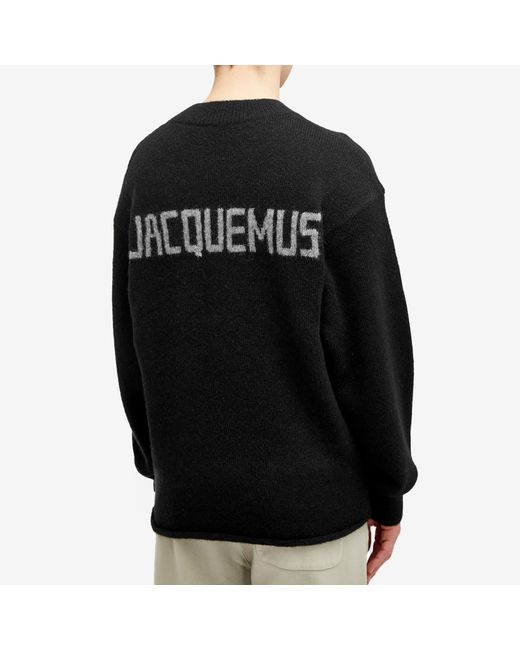 Jacquemus Black Back Logo Knit Jumper for men