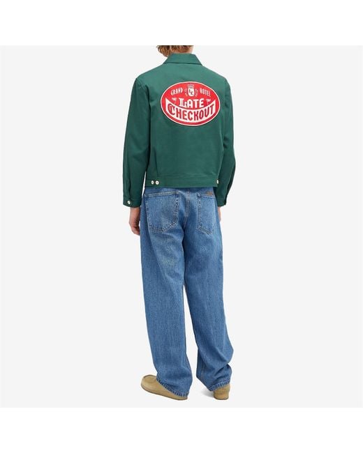 Late Checkout Green Work Jacket for men