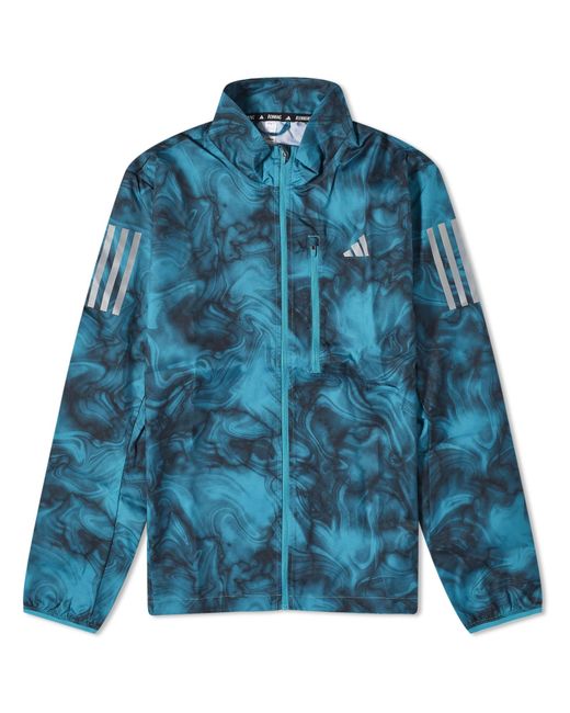 Adidas Originals Blue Adidas Own The Run Jacket for men