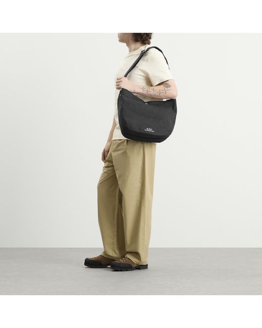 A.P.C. Black Journal Bag for men