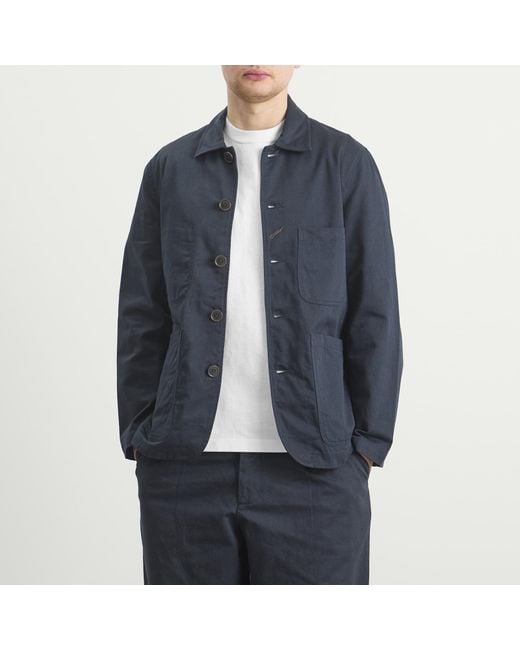 Universal Works Blue Bakers Jacket for men