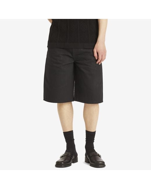 Jil Sander Black Denim Shorts for men