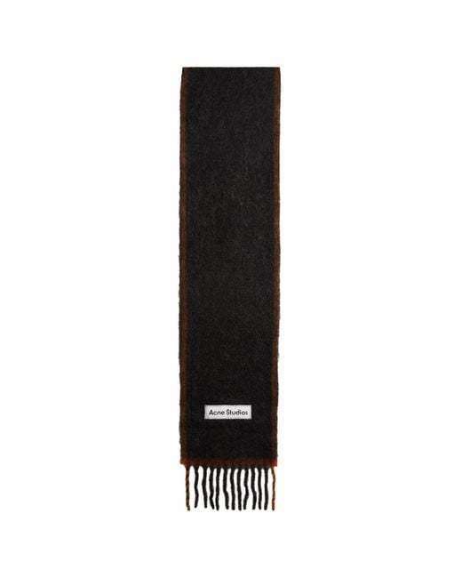 Acne Black Vally Solid Scarf