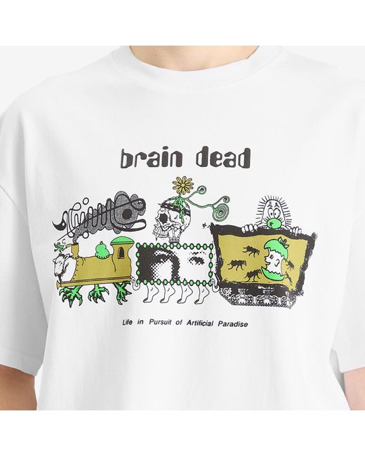 Brain Dead White Artificial Paradise T-Shirt for men