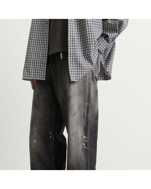 Acne Gray 1981 Trafalgar Wash Wide Leg Jeans for men