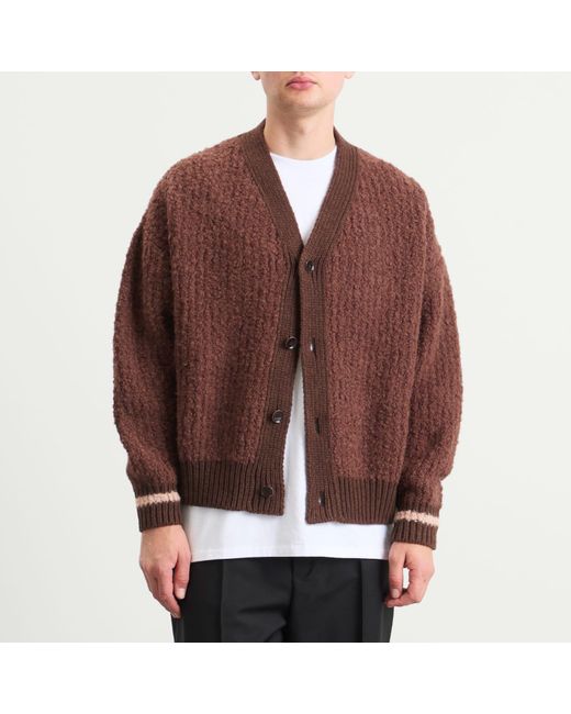 A Kind Of Guise Brown Khuder Knit Cardigan for men