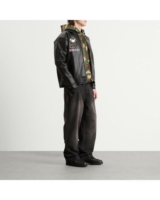 Butter Goods Gray X Peanuts Spike Denim Jeans for men