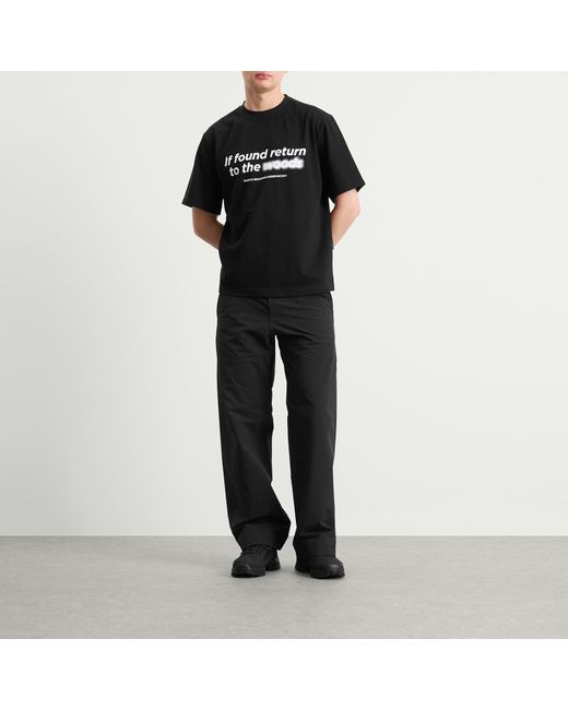Purple Mountain Observatory Black Return To The Woods T-Shirt for men
