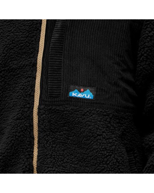 Kavu Black Wayside Sherpa Fleece Jacket for men
