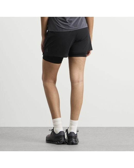 On Shoes Black 3" Performance 2/1 Shorts