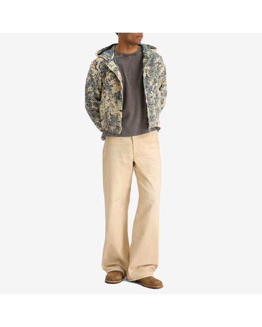 Acne Multicolor Distressed Monogram Hooded Jacket for men