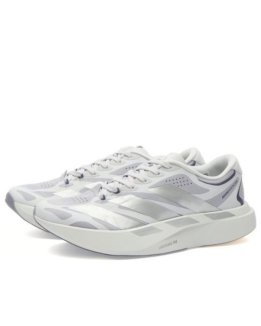Adidas White Adizero Evo Sl Exo Sneaker