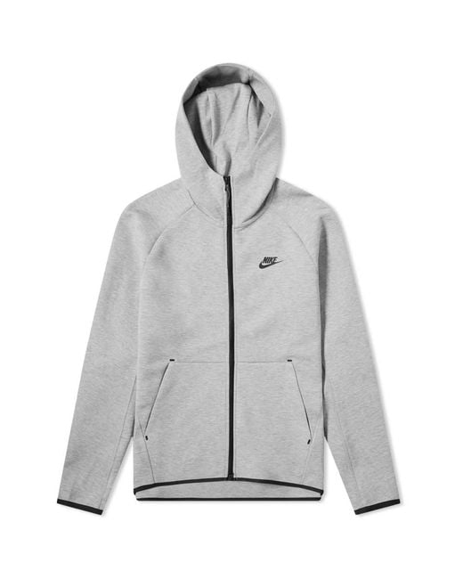 Nike Gray Tech Fleece Full-zip Hoodie for men