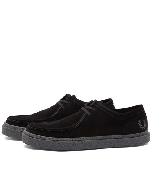 Fred Perry Black Dawson Low Suede Shoe for men