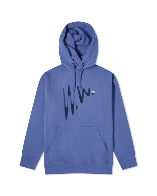 WOOD WOOD Blue Zeus Shadow Hoodie for men