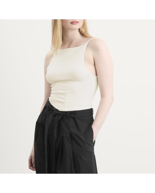 St. Agni White Square Neck Top