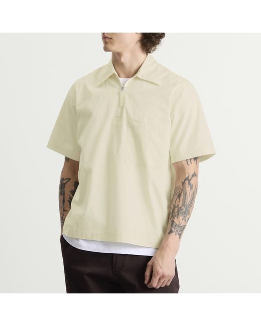 Universal Works Natural Broadcloth Ewan Shirt for men