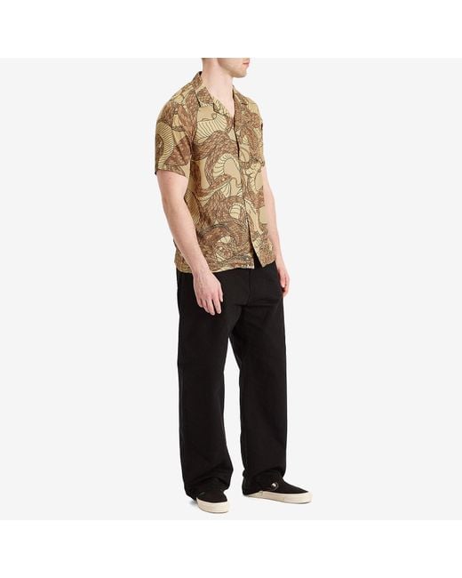 Maharishi Brown Snakeskin Vacation Shirt for men