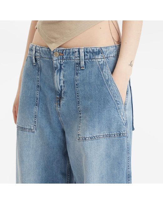 GOOD AMERICAN Blue Lite Linen Denim Pants