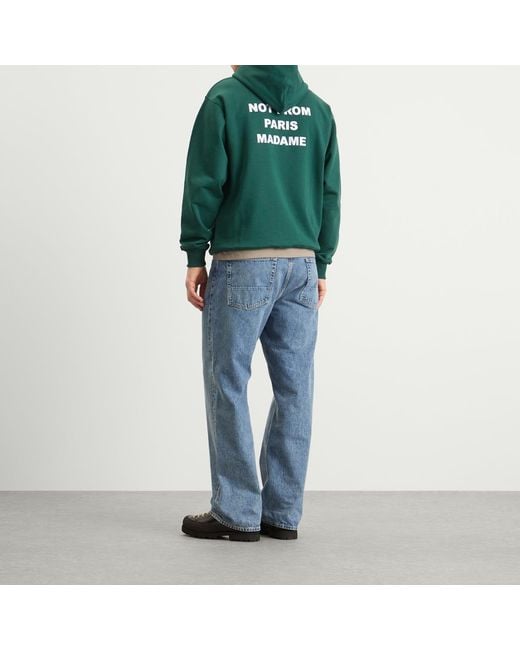 Drole de Monsieur Green Not From Paris Madame Slogan Hoodie for men