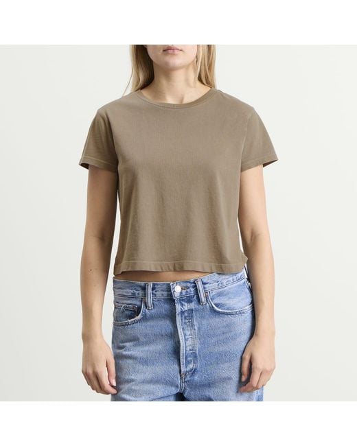 Agolde Brown Adine Shrunken T-Shirt