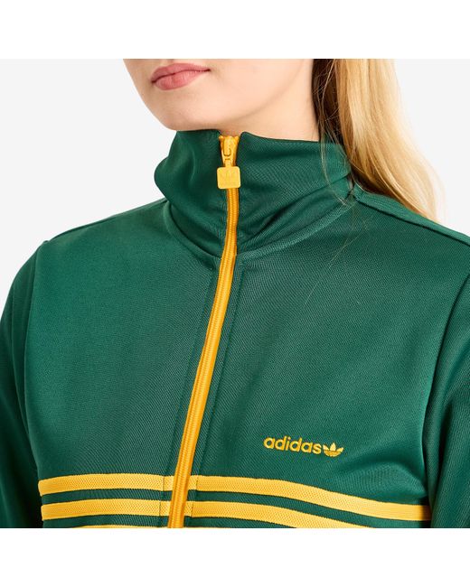 Adidas Green 3 Stripe Track Top