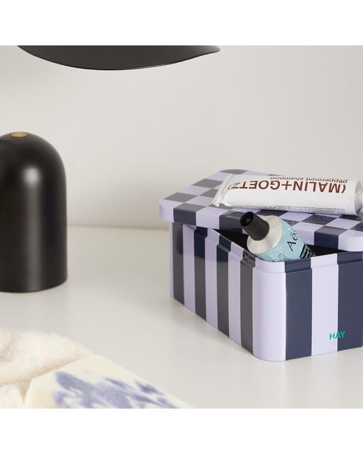 Hay Blue Tin Container